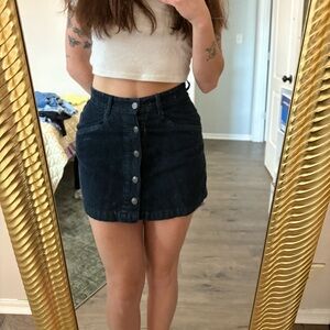 Corduroy Button-Up Skirt